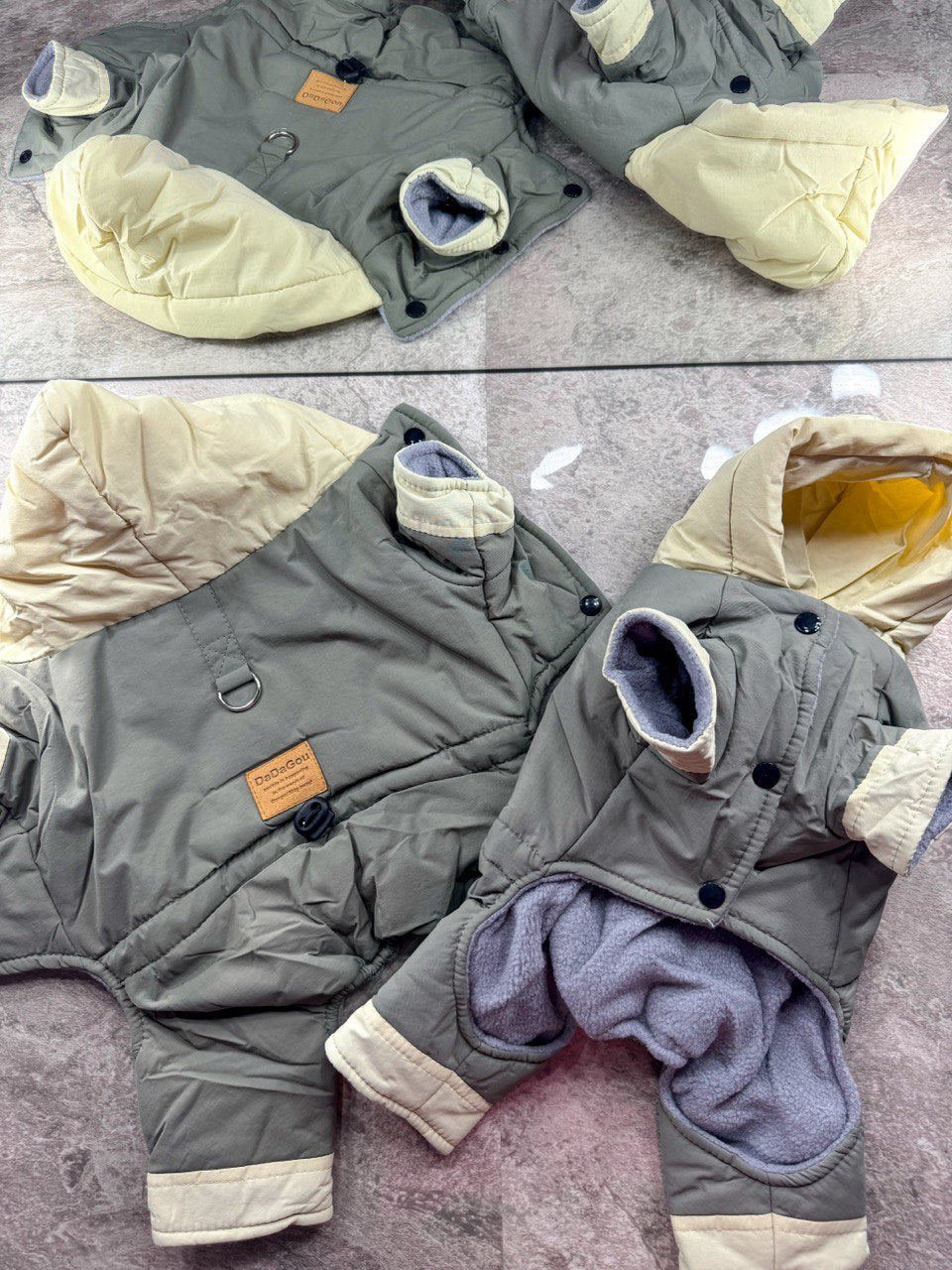 Winter overalls on fleece