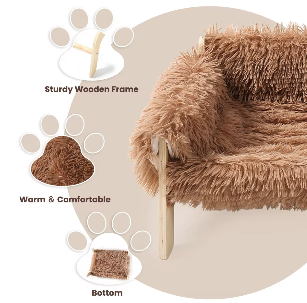 Luxury Pet Sofa Bed – Stylish & Cozy