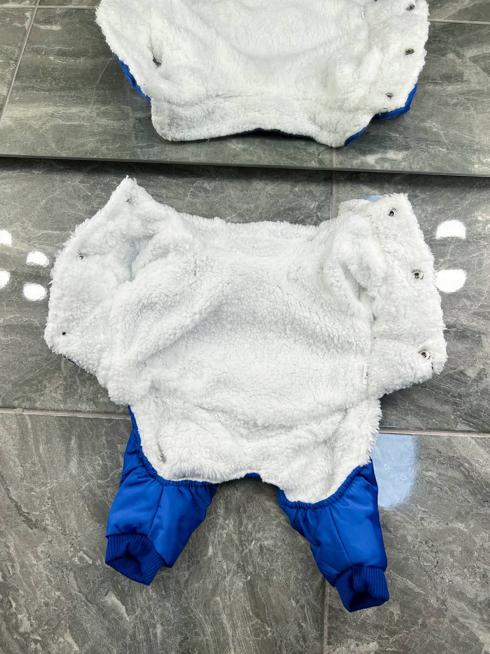 Soft fur overalls😍🐶❄️