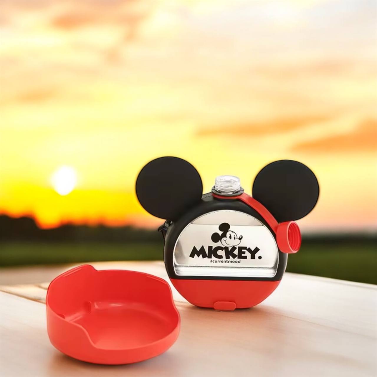 Mickey Mouse Water Bottle & Snack Container – 13.5 oz 🐭✨