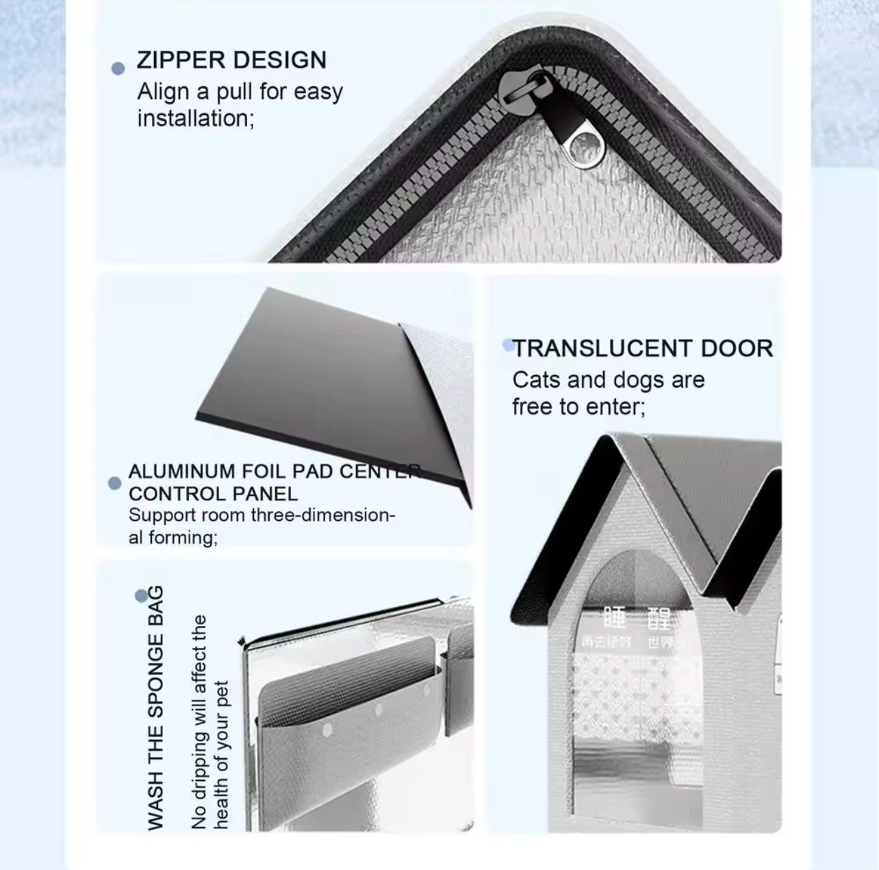 Cooling house for dogs and cats